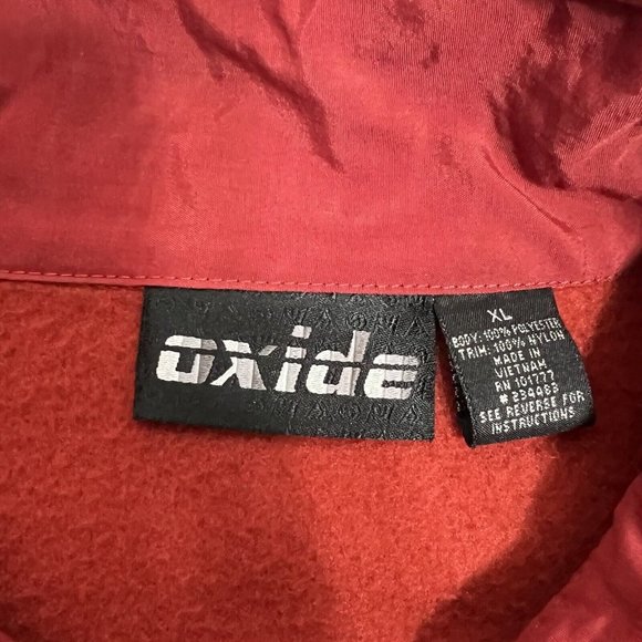 Vintage 90s Oxide Sportswear Men Red Fleece 1/4 Zip Sweatshirt Size XL Mock Neck - Picture 4 of 8